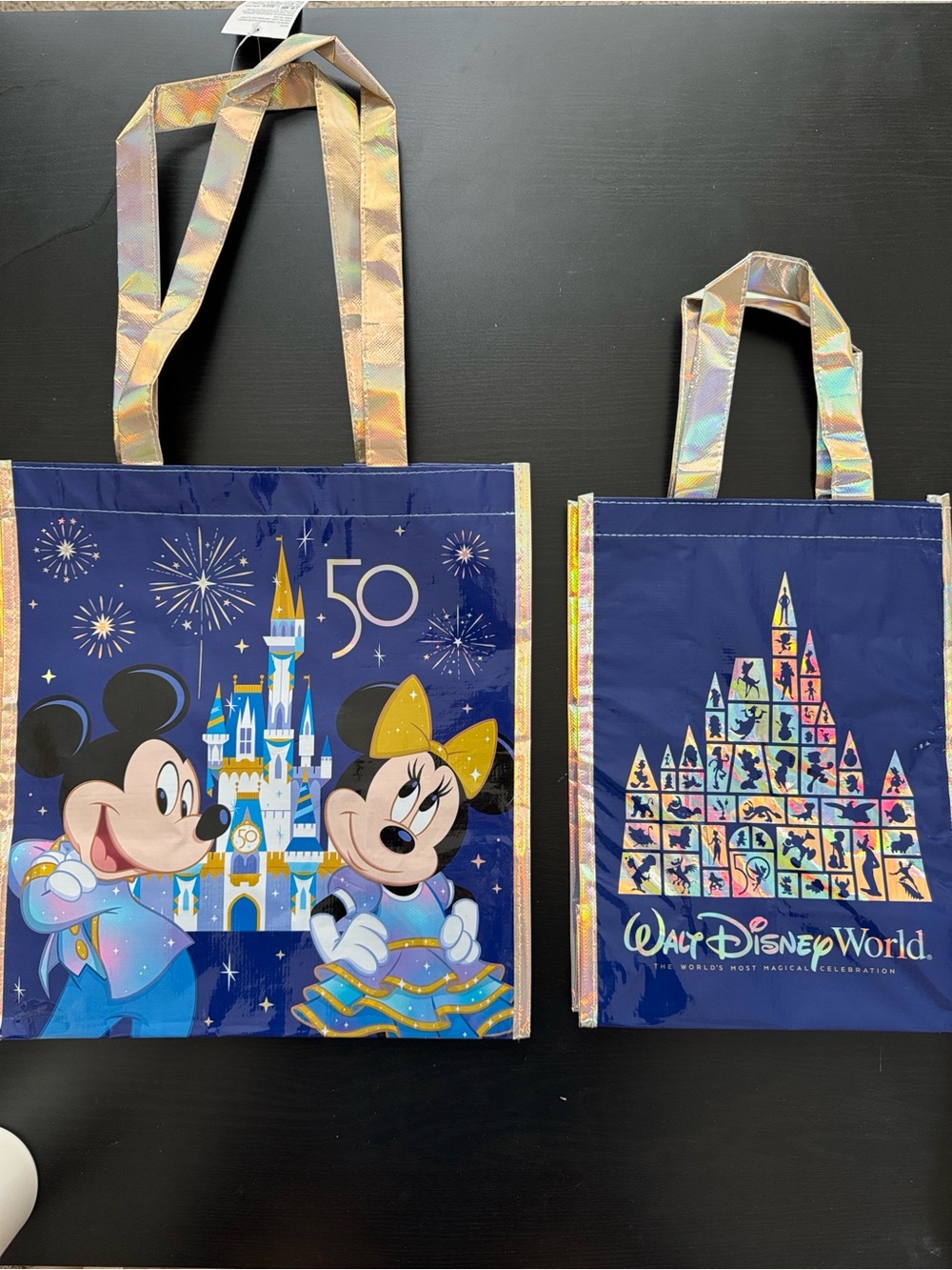 Disney Parks‎ WDW 50th Magical Celebration Medium & Small Reusable Tote Bag New